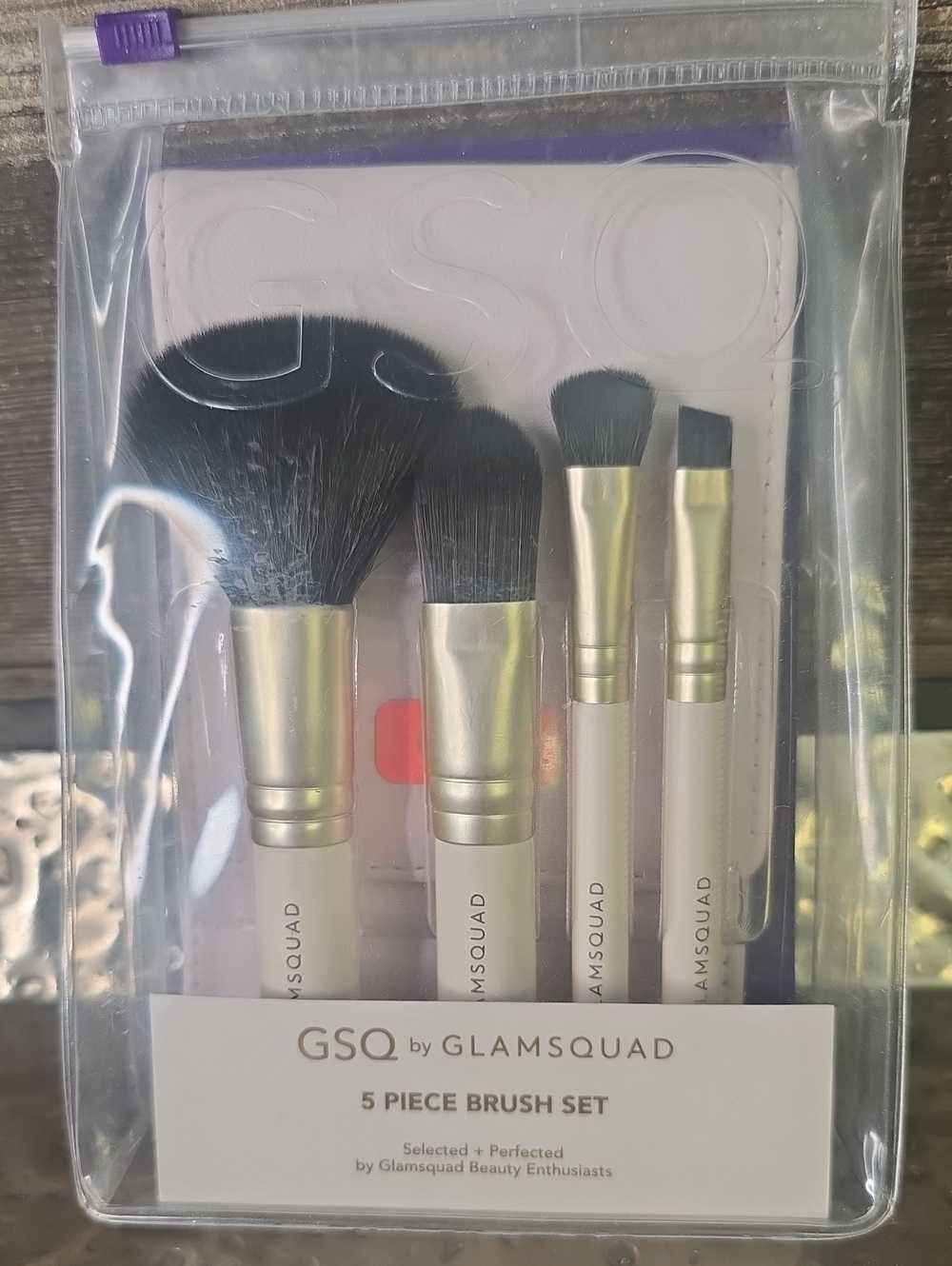 GSQ by Glamsquad 5-Piece Brush Set - White & Gold, NWT